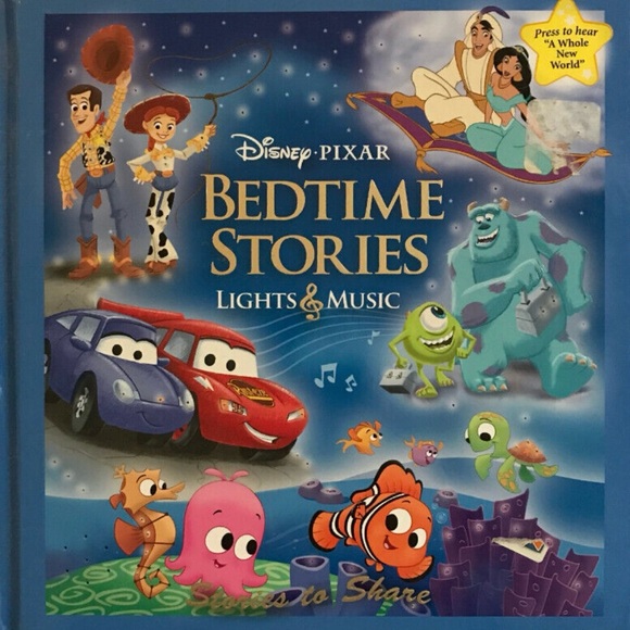 Disney Pixar bedtime stories light & music (HARDCOVER) - Picture 1 of 10